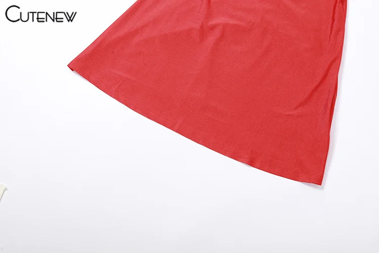 Nibber Red Shiny Spaghetti Strap Maxi Dress Women Solid Sexy Backless Ruched Cleavage Body-shaping Robe Lady Hipster Streetwear