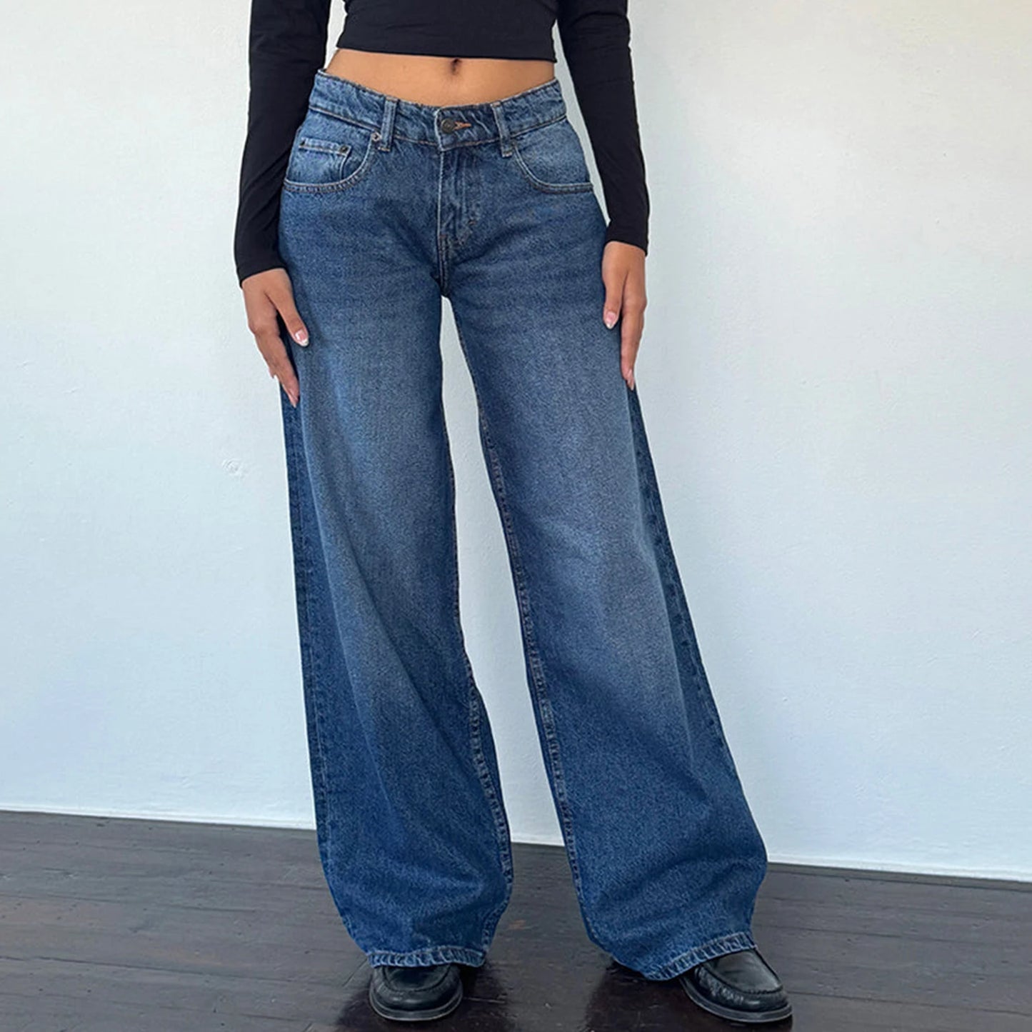 Casual Baggy Jeans for Women Low Rise