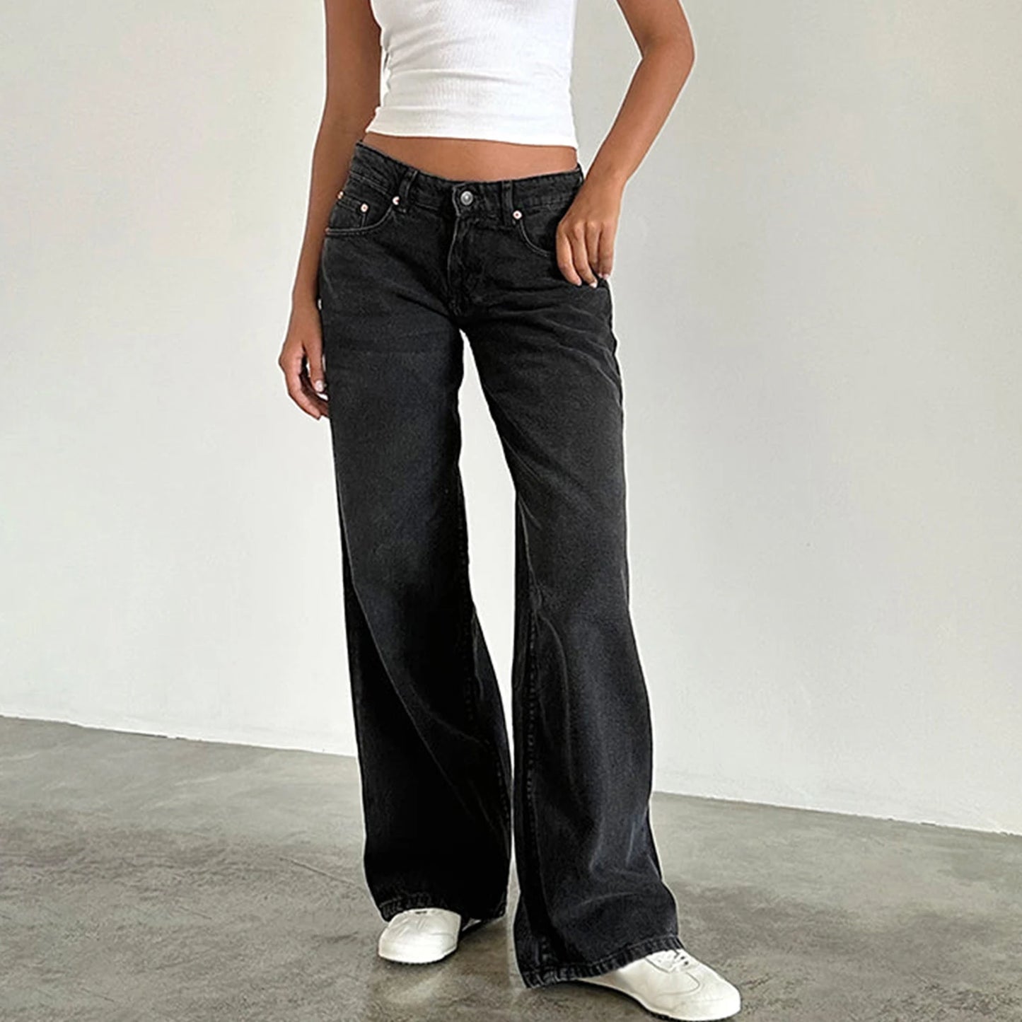 Casual Baggy Jeans for Women Low Rise