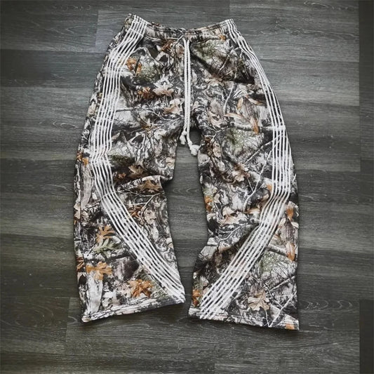 Camouflage Casual Pants Y2k Embroidered Camo Functional Tactical Functional Men's Women's Premium Jogging Drawstring Sweatpants