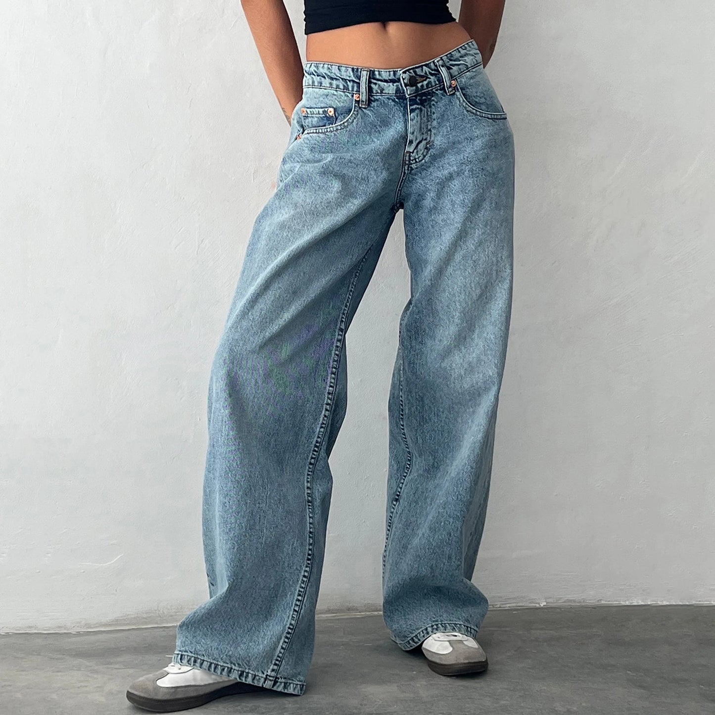 Casual Baggy Jeans for Women Low Rise