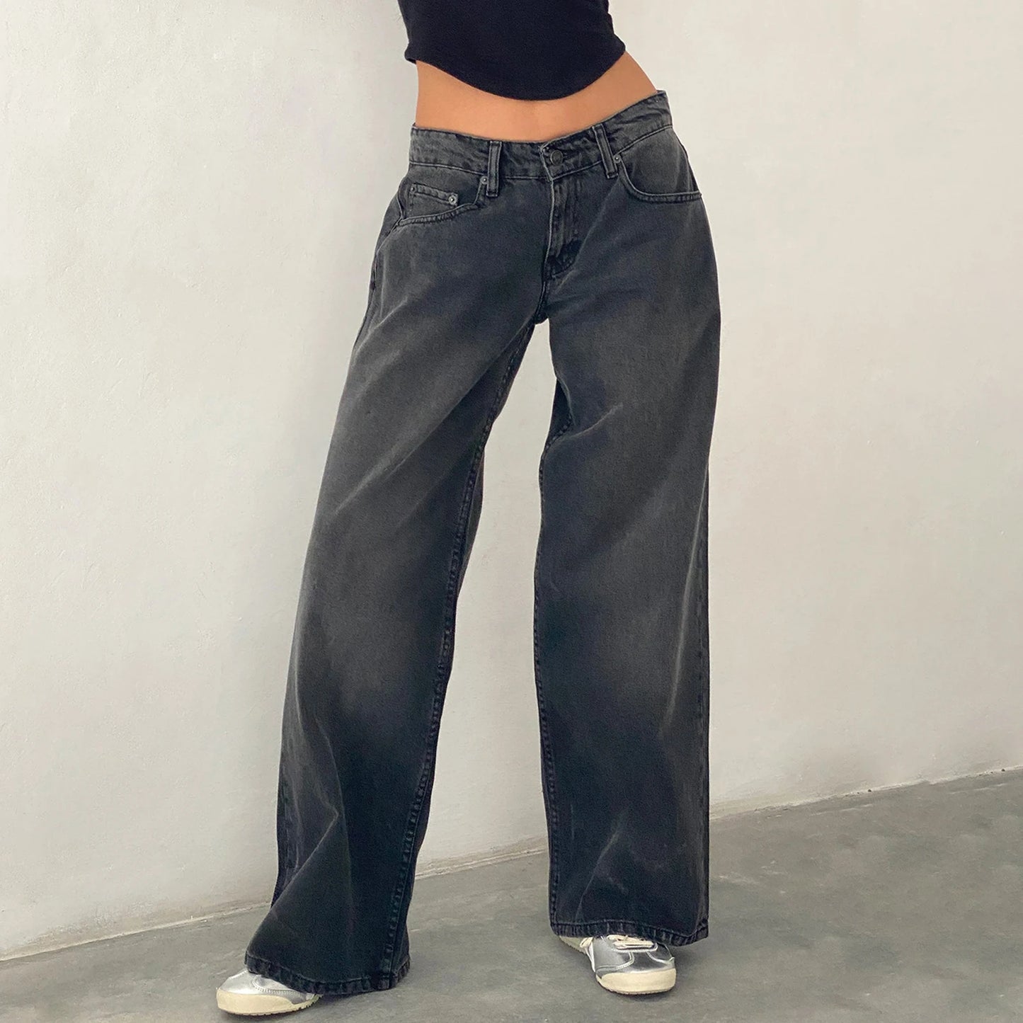 Casual Baggy Jeans for Women Low Rise