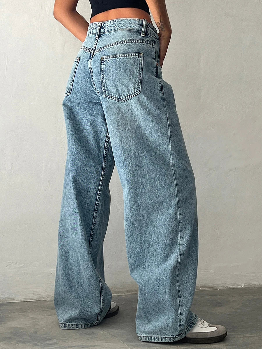 Casual Baggy Jeans for Women Low Rise