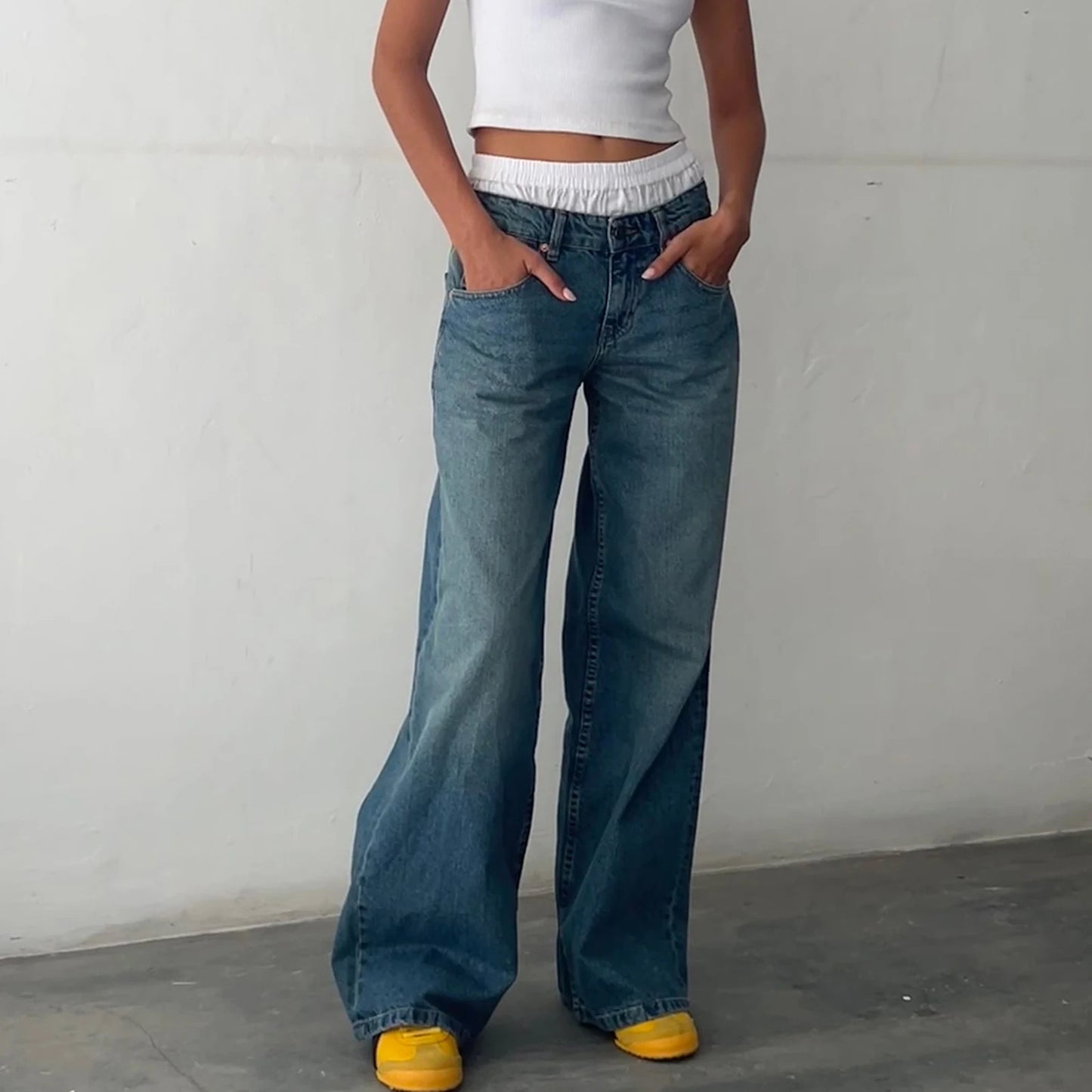 Casual Baggy Jeans for Women Low Rise