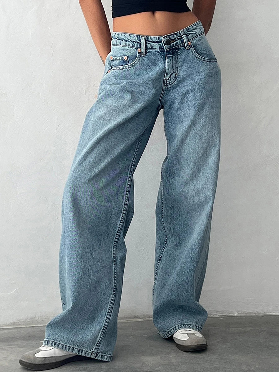 Casual Baggy Jeans for Women Low Rise