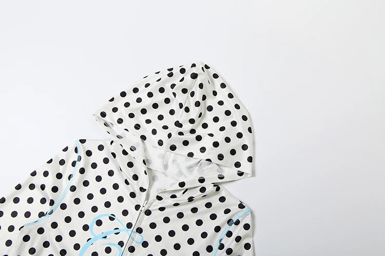 Polka Dot Letter Print 2 Piece Set Woman Tracksuit Trend Sexy Hooded Jacket+Pants Skinny Stretch Matching set