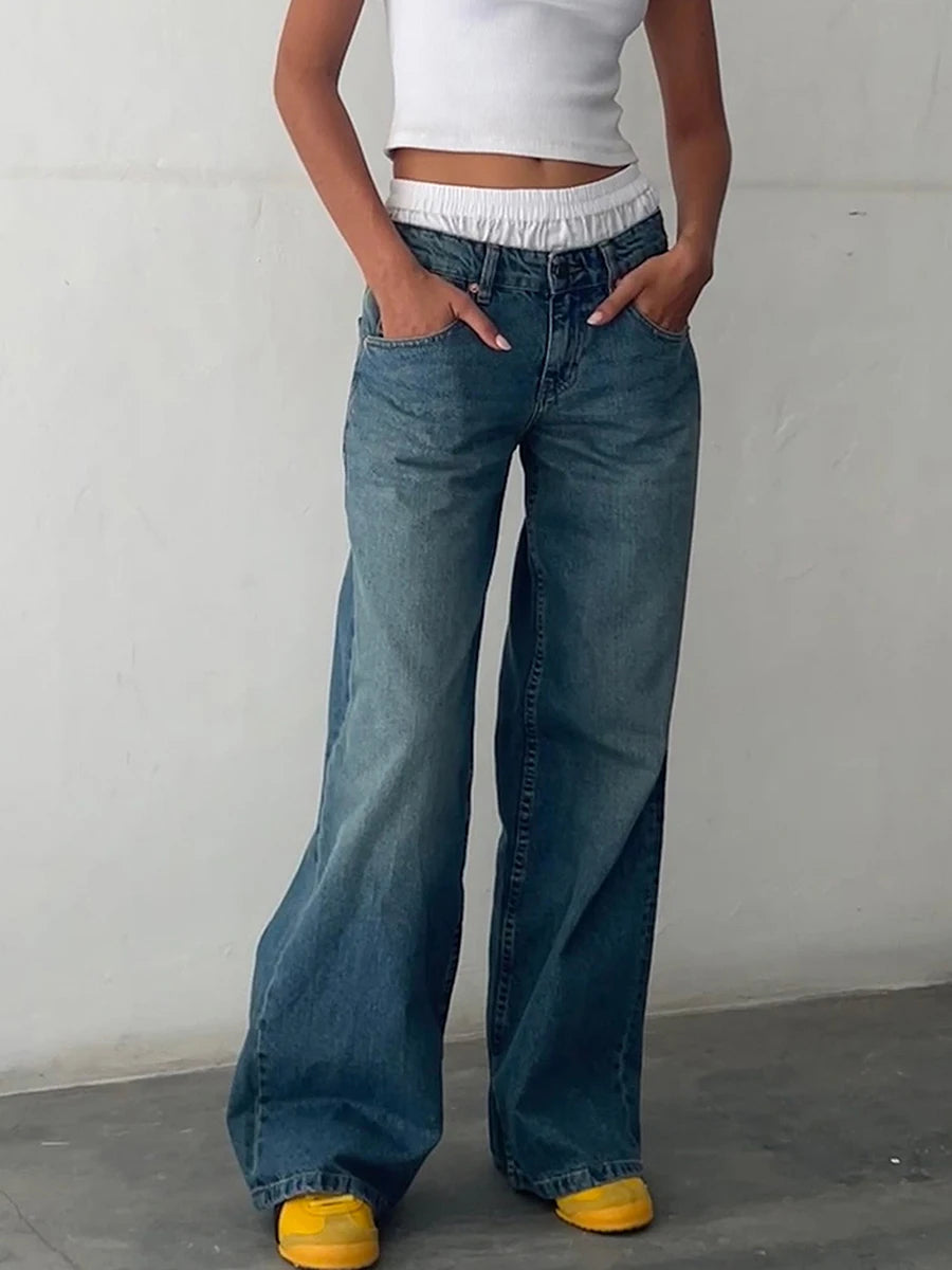 Casual Baggy Jeans for Women Low Rise